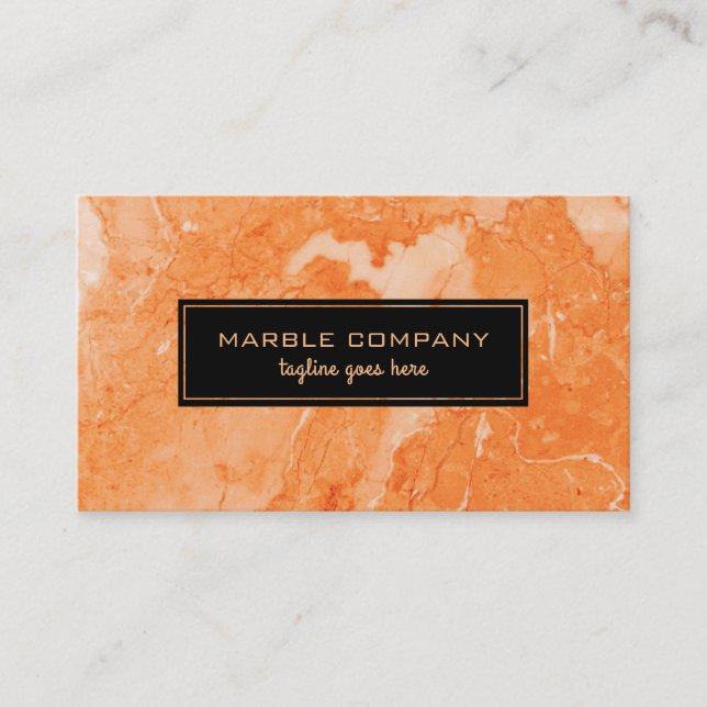 Rose-Gold Marble Stone Texture Business Card (Front)