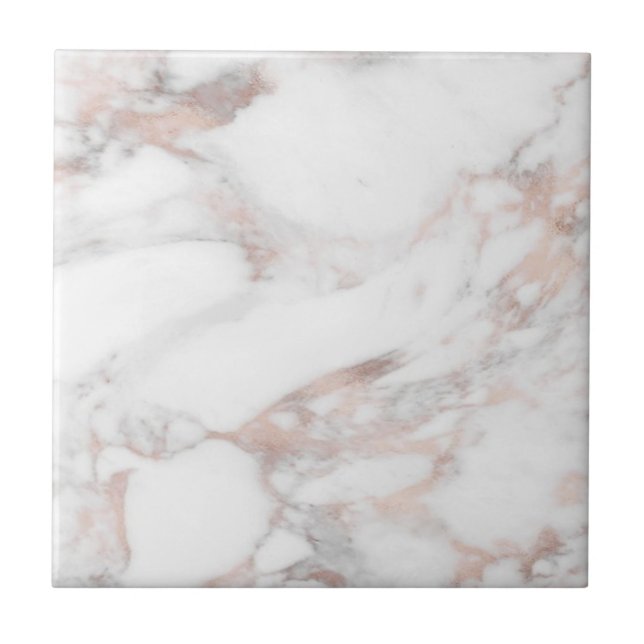 Rose Gold Marble Template Professional Elegant Tile (Front)