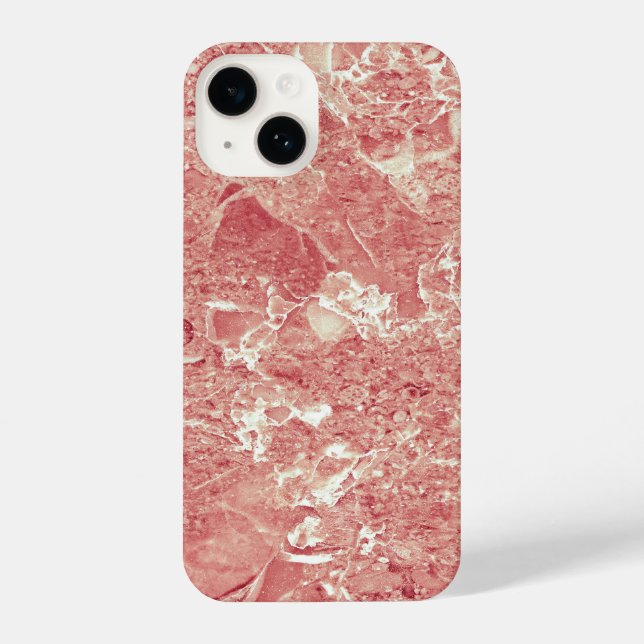 Rose Gold Marble Texture iPhone Case (Back)
