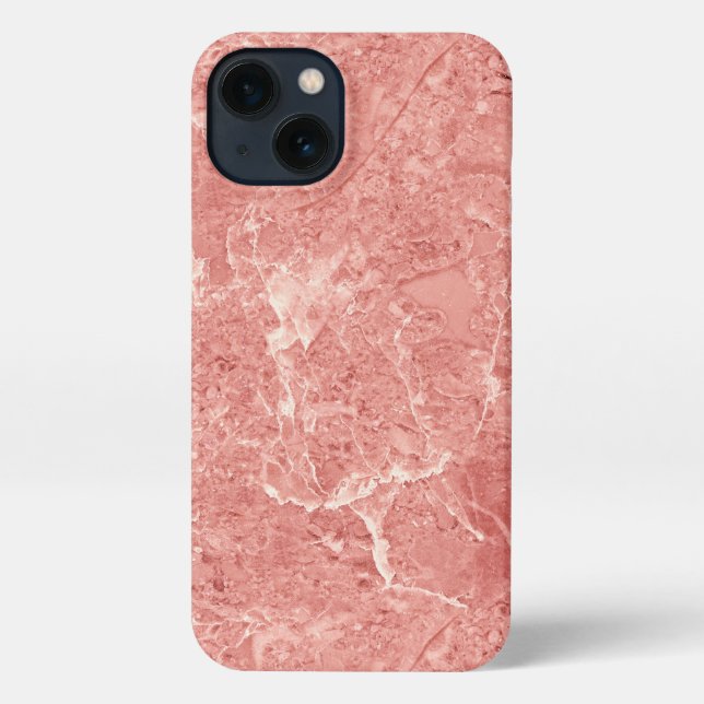 Rose Gold Marble Texture iPhone Case (Back)