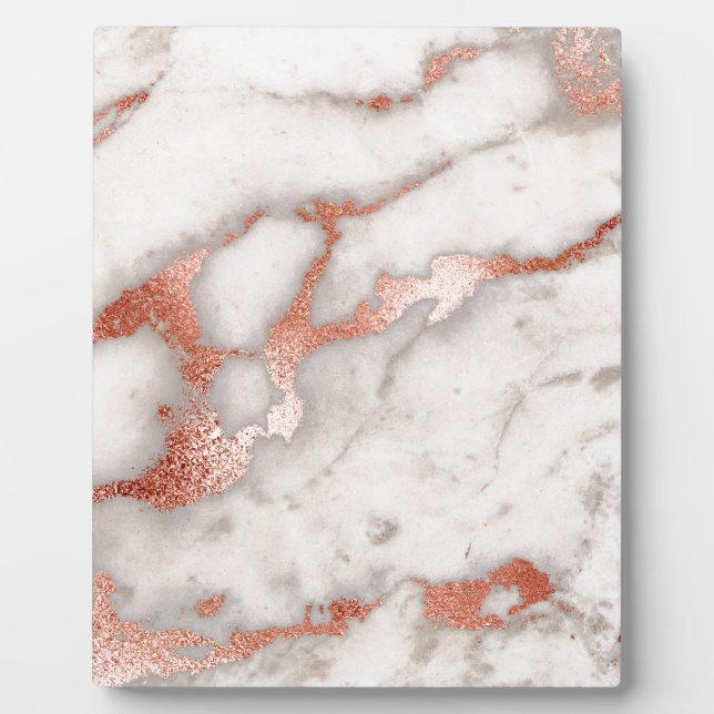 Rose Gold Marble Texture Plaque (Front)