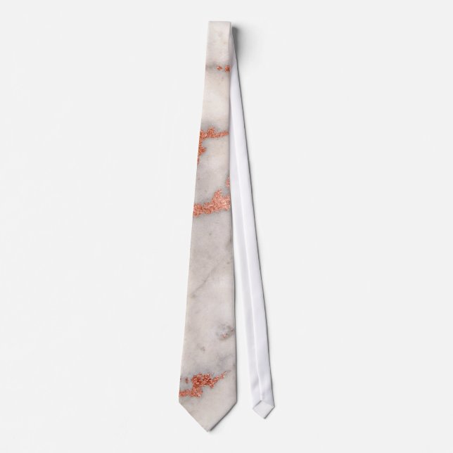Rose Gold Marble Texture Tie (Front)