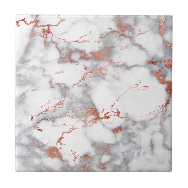rose gold marble texture tile (Front)
