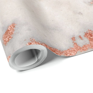 Rose Gold Marble Texture Wrapping Paper