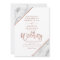 Rose gold marble typography white wedding