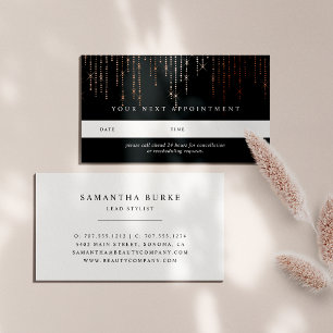 Rose Gold Marquee Appointment Cards