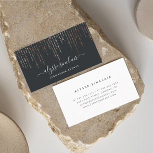 Rose Gold Marquee Signature Business Card