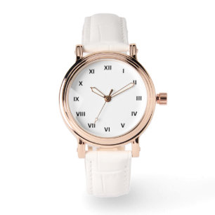 Rose Gold Matellic Modern Stylish Roman Numbers Watch