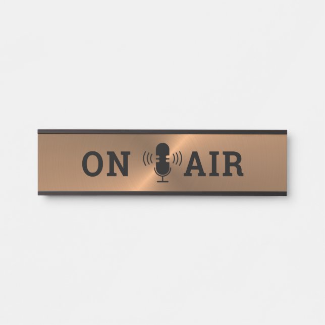 Rose Gold Metal Effect On Air Door Sign (Front)