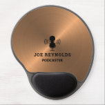 Rose Gold Metal Effect, Podcaster, Podcast Gel Mouse Mat<br><div class="desc">Rose Gold Metal Effect,  Podcaster,  Podcast Mousepad by the Business Card Store.</div>