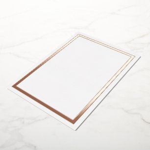 Rose Gold Metallic Foil Border Cards