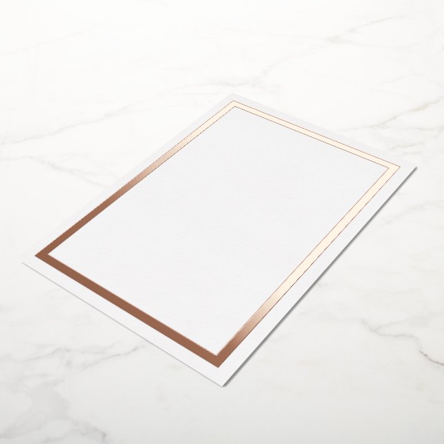 Rose Gold Metallic Foil Border Cards (Rotated)