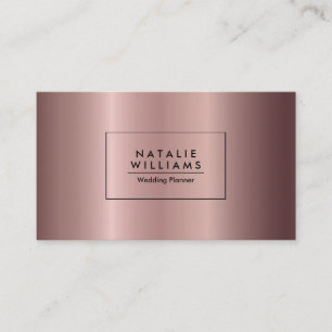 Rose Gold Metallic Foil Business Card