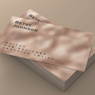 Rose Gold Metallic Foil Business Card