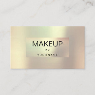 Rose Gold Metallic Pearly Framed Makeup Artist Business Card