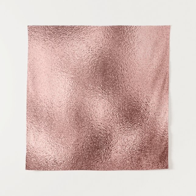 Rose Gold Metallic: Vintage Shine. Tapestry (Front)