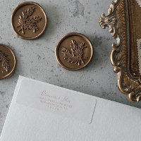 Rose Gold Minimalist Return Address Label