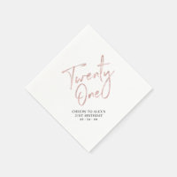 Rose Gold Modern Adult 21st Birthday Party