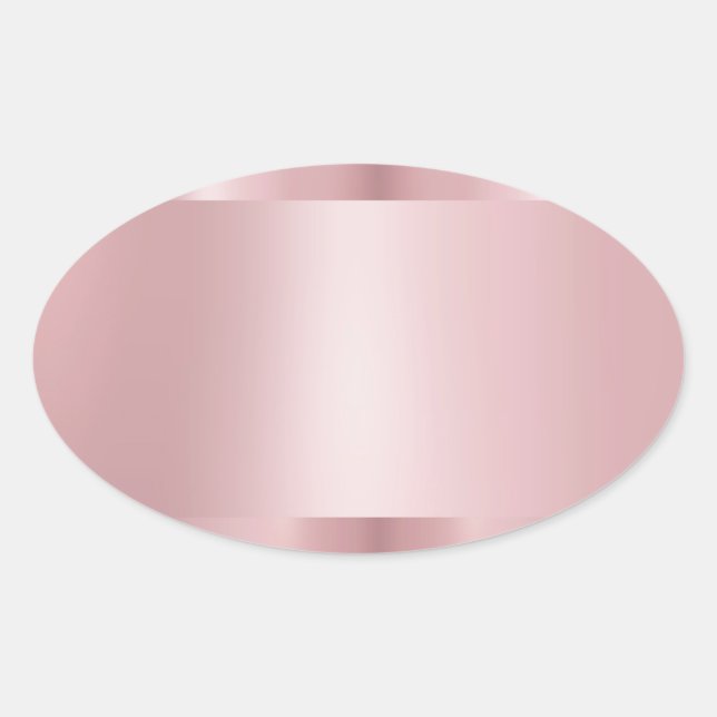Rose Gold Modern Blank Template Elegant Trendy Oval Sticker (Front)