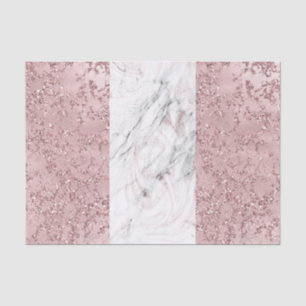 Rose Gold Modern Glam Marble & Glitter Decorative Tissue Paper