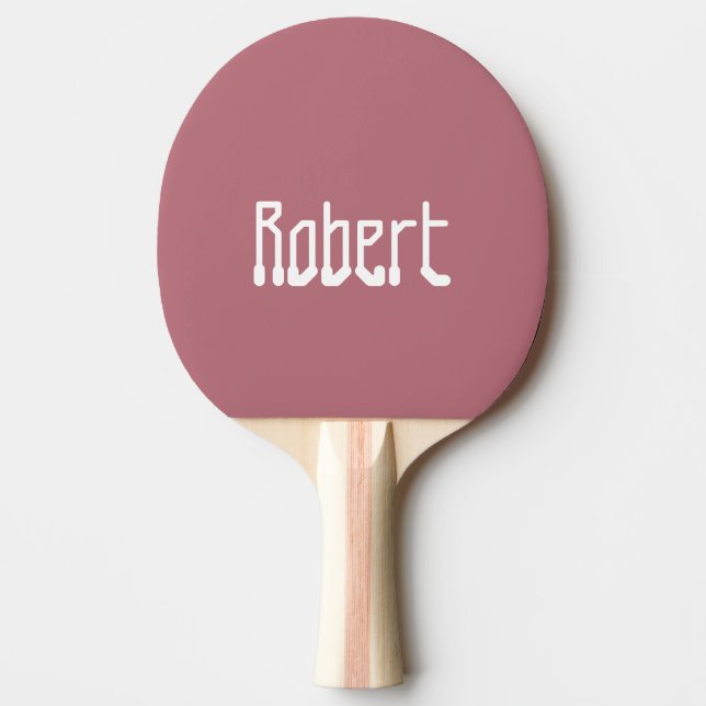 Rose Gold Modern Name | Stylish Trendy Minimalist  Ping Pong Paddle (Front)