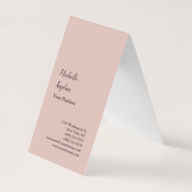 Rose Gold Modern Professional Exclusive Business Card (Front)