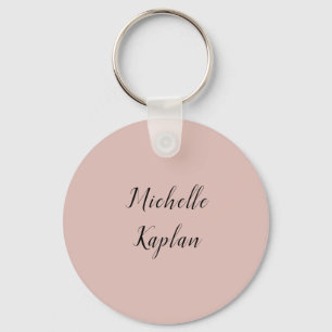 Rose Gold Modern Professional Exclusive Name Key Ring