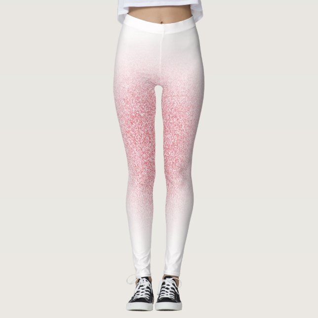 Rose Gold Modern Template Trendy Elegant Leggings (Front)