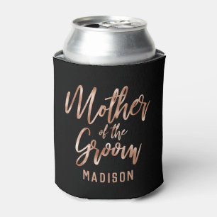 Rose Gold Modern Wedding Mother of the Groom Can Cooler