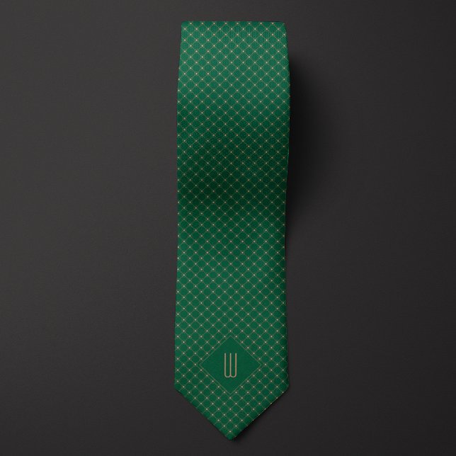 Rose Gold Monogram Diamond Pattern Neck Tie (Creator Uploaded)