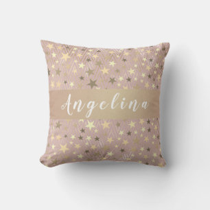 Rose Gold Monogrammed Cushion