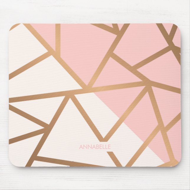 Rose Gold Mosaic Mouse Mat (Front)