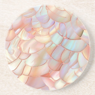 Rose gold mother of pearl coaster