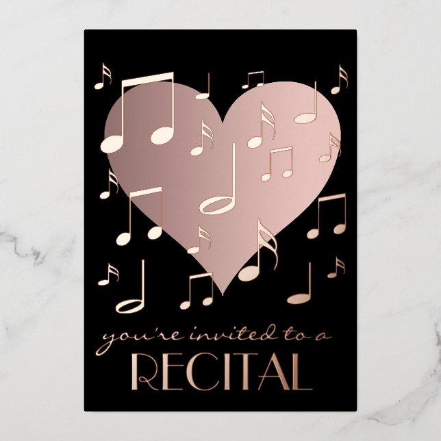 rose gold music notes recital (Front)