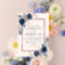 Rose Gold Navy Blue Dusty Pink Floral Wedding Invi