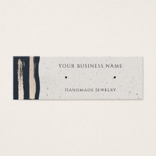Rose Gold Navy Modern Stud Earring Display Cards