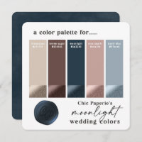 Rose Gold & Navy Winter Wedding Colour Palette Car