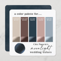 Rose Gold & Navy Winter Wedding Colour Palette Car