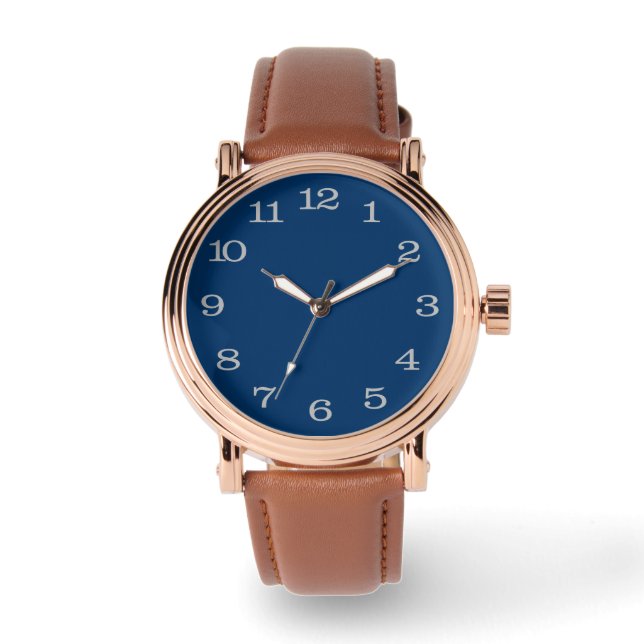  rose   gold&off white  watch (Front)