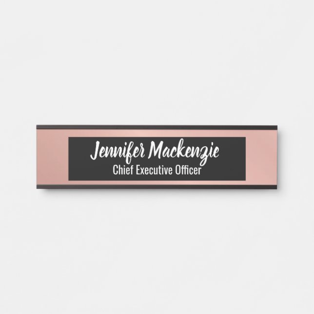 Rose Gold Office Door Sign (Front)