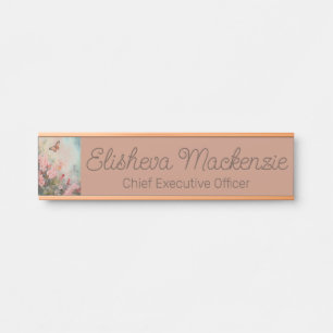 Rose Gold Office Door Sign Signs  Name Plate
