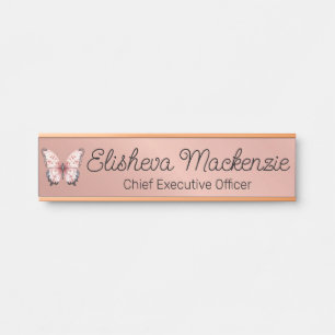 Rose Gold Office Door Sign Signs  Name Plate