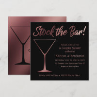 Rose Gold Ombre Couples Stock the Bar Shower