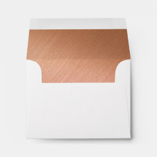 Rose Gold on Textured Back Thank you/RSVP Envelope