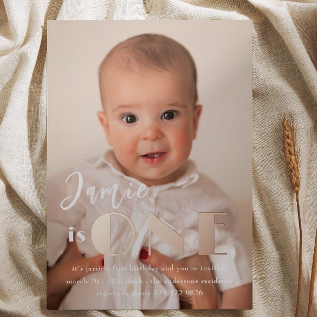 Rose Gold ONE First Birthday Photo (Creator Uploaded)