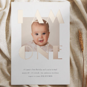 Rose Gold ONE First Birthday Photo
