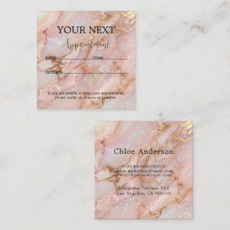 Rose Gold Opal Appointment Reminder Card