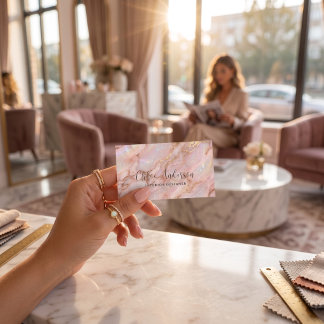 Rose Gold Opal Business Card