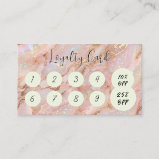 Rose Gold Opal Loyalty Card