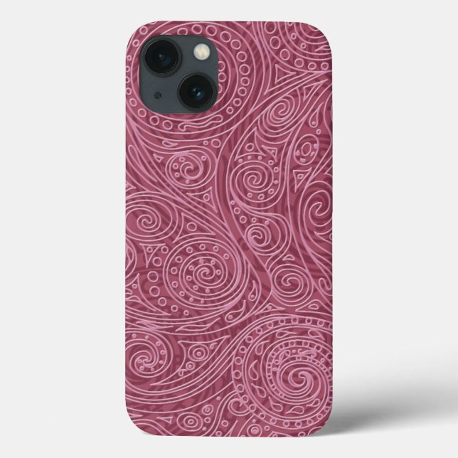 Rose Gold Openwork Spiral Pattern  Case-Mate iPhone Case (Back)